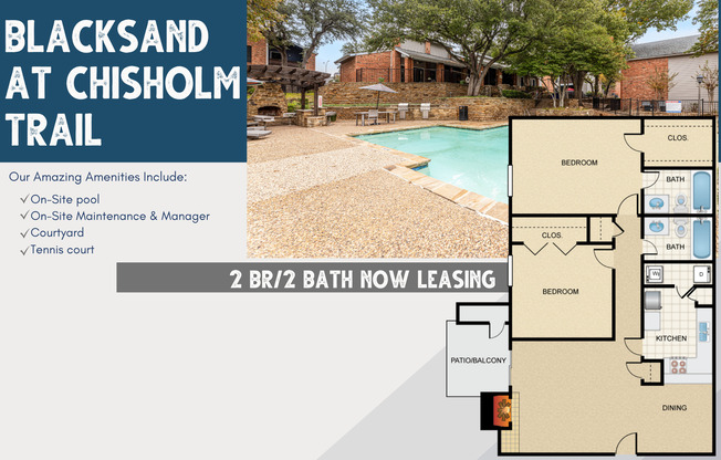2 beds, 2 baths, 952 sqft, $1,095, Unit 222