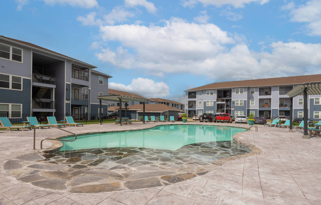 Sparkiling resort style pool