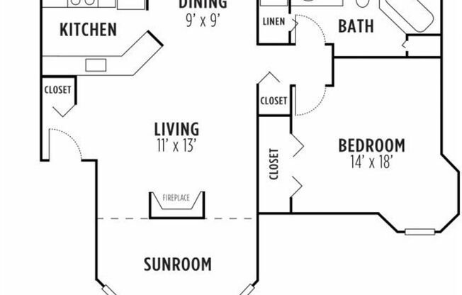 1 bed, 1 bath, 804 sqft, $948