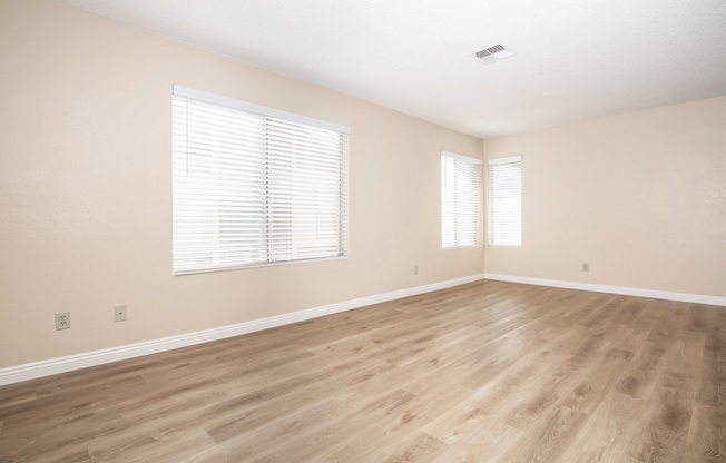 a room with a wood floor