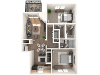 2 beds, 2 baths, 1,000 sqft, $1,333