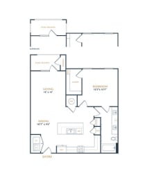 1 bed, 1 bath, 891 sqft, $1,830