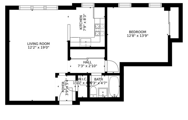 1 bed, 1 bath, 575 sqft, $2,200, Unit 1003