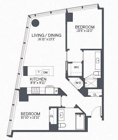 2 beds, 2 baths, 1,125 sqft, $5,038