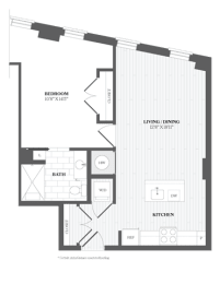 1 bed, 1 bath, 751 sqft, $3,109