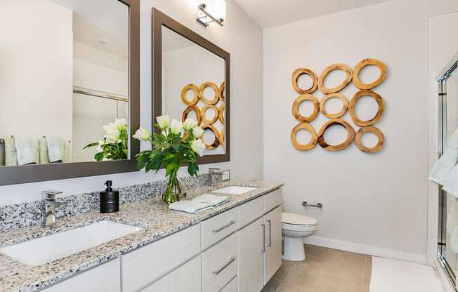 Elegant Bathrooms at The Gallery Luxury Apartments in Trinity, FL