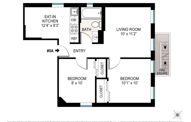 2 beds, 1 bath, $3,295, Unit 1A