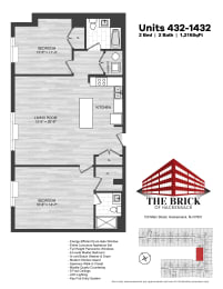 2 beds, 2 baths, 1,216 sqft, $3,283