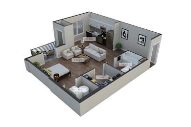 Studio, 1 bath, 625 sqft, $1,493