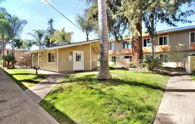 Courtyard With Green Space at Latham Court, California