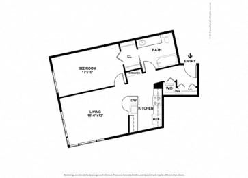 1 bed, 1 bath, 715 sqft, $2,599