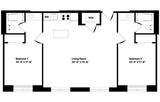 2 beds, 2 baths, 925 sqft, $2,140, Unit 617