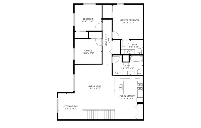 3 beds, 1.5 baths, 1,277 sqft, $1,245, Unit 2413-05