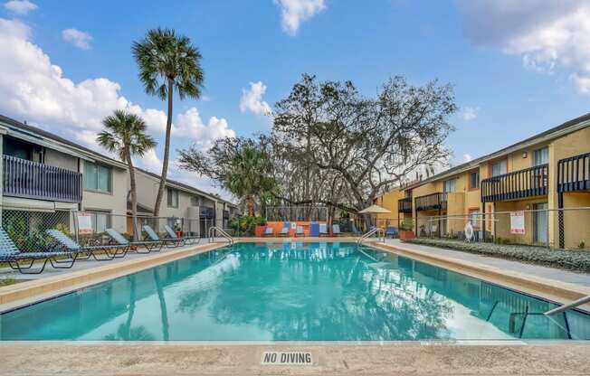the swimming pool at our apartments