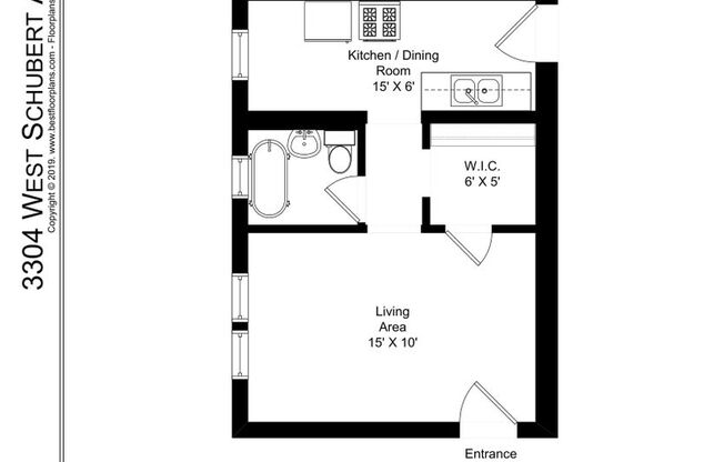 Studio, 1 bath, 376 sqft, $1,495, Unit 3304-3H