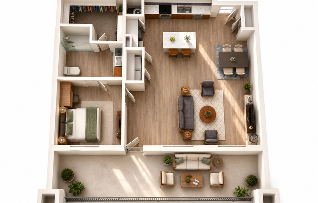 1 bed, 1 bath, 888 sqft, $1,455, Unit Building A-4302