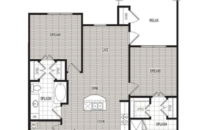 2 beds, 2 baths, 969 sqft, $1,190