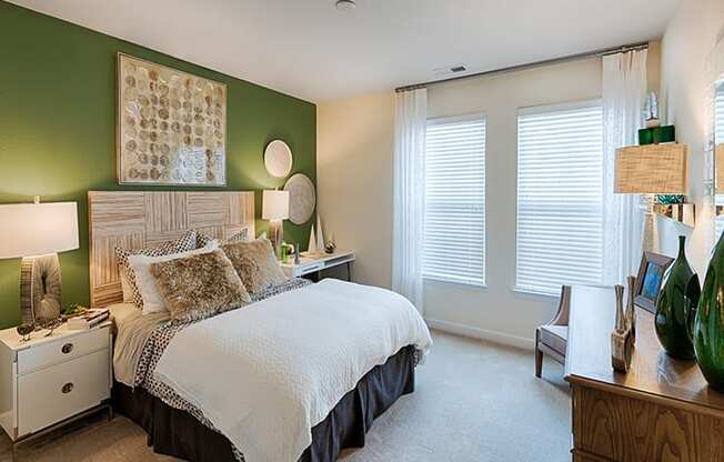 Bedroom with window; carpet