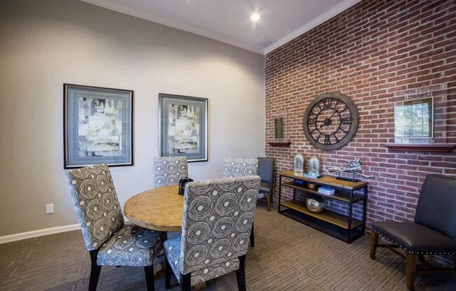 Seating in clubhouse at The Reserve at Williams Glen Apartments, IN, 46077