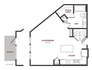 Studio, 1 bath, 655 sqft, $1,560