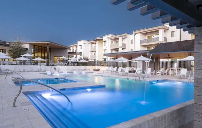 a swimming pool at the resort