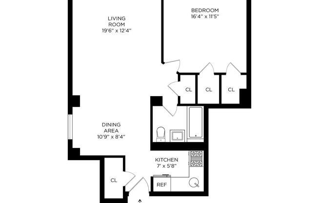 1 bed, 1 bath, 750 sqft, $4,200, Unit 5E