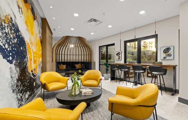 Vela Apartments co-working lounge