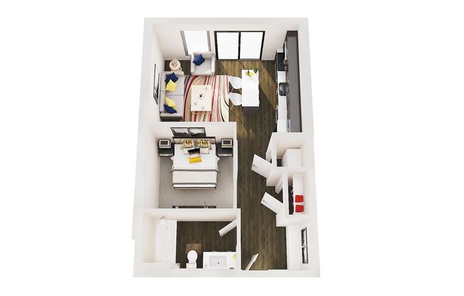 1 bed, 1 bath, 485 sqft, $1,255, Unit 416