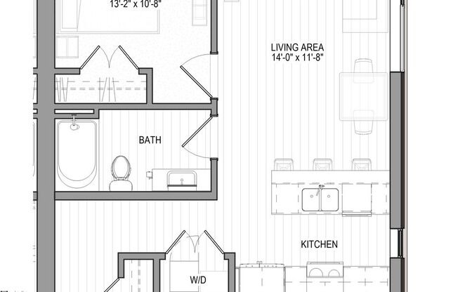 1 bed, 1 bath, 464 sqft, $2,390, Unit 408