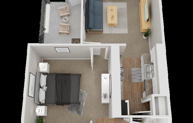 1 bed, 1 bath, 525 sqft, $1,220