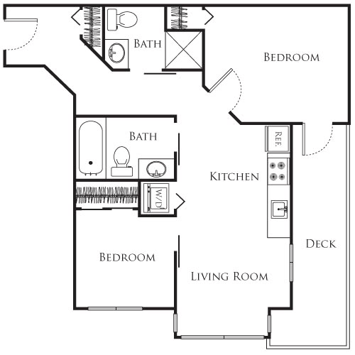 2 beds, 1 bath, 594 sqft, $2,347, Unit 620