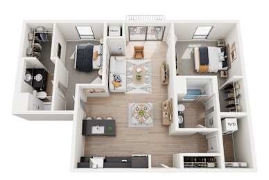 2 beds, 2 baths, 1,174 sqft, $1,600