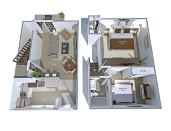 2 beds, 1 bath, 840 sqft, $1,328