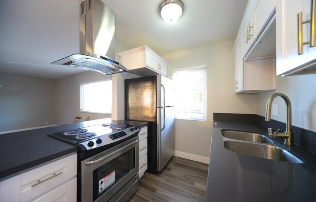 Atrium Court kitchen area with appliances