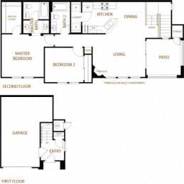 2 beds, 2 baths, 1,108 sqft, $2,401