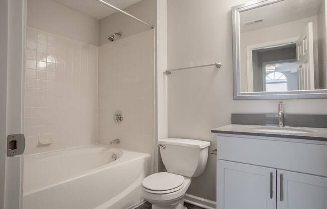 Garden Tub, Framed Mirror, All New Vanity and Lights