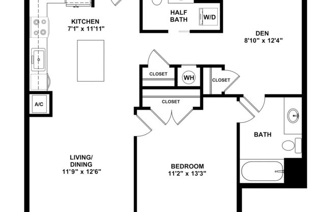 1 bed, 2 baths, 796 sqft, $4,853