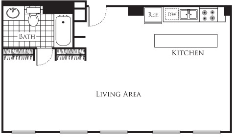 Studio, 1 bath, 800 sqft, $2,100, Unit 505