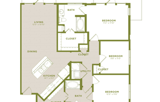 3 beds, 2 baths, 1,461 sqft, $2,945