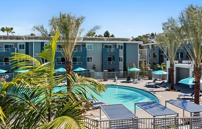 oasis pool at Pointe Luxe Apartment Homes, San Diego, CA, 92110