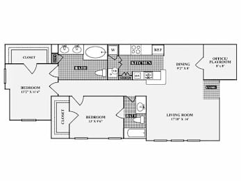 2 beds, 2 baths, 1,167 sqft, $1,870