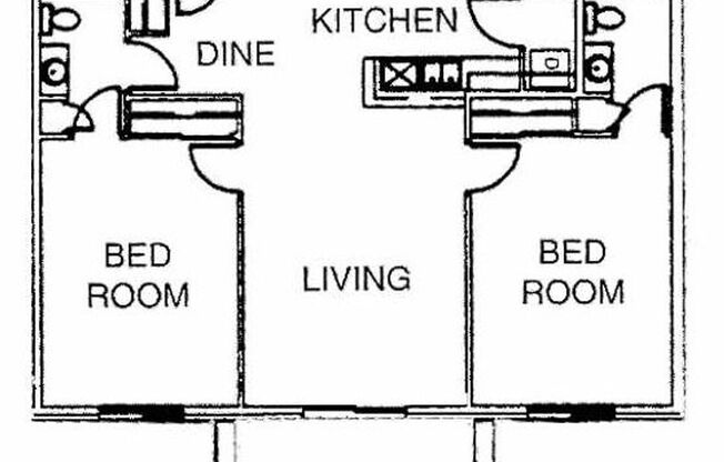 2 beds, 2 baths, 1,064 sqft, $1,170, Unit 3306