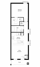 1 bed, 1 bath, 684 sqft, $1,475