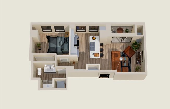 1 bed, 1 bath, 677 sqft, $2,800, Unit 724