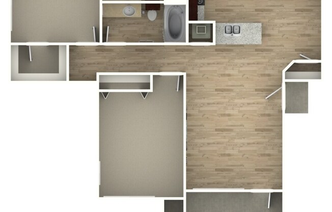 2 beds, 2 baths, 1,039 sqft, $1,325