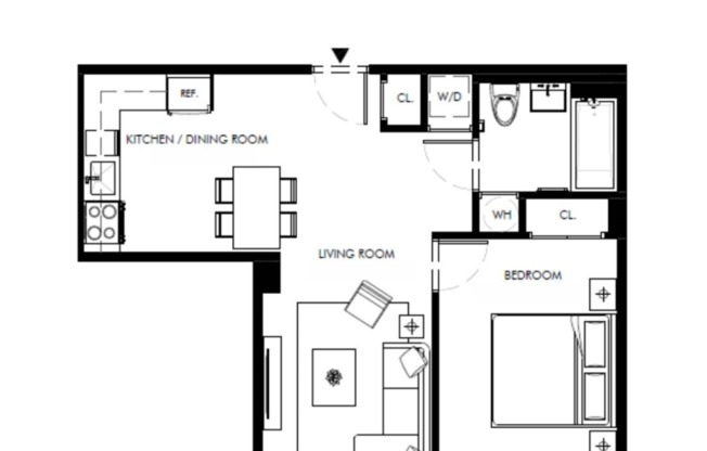 1 bed, 1 bath, $3,249, Unit 406