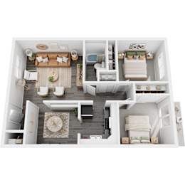 2 beds, 1 bath, 765 sqft, $1,458