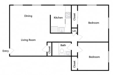  Floor Plan Scott Street - Near Courthouse Metro