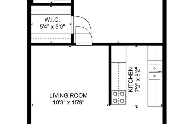 1 bed, 1 bath, 550 sqft, $1,350, Unit Unit 5