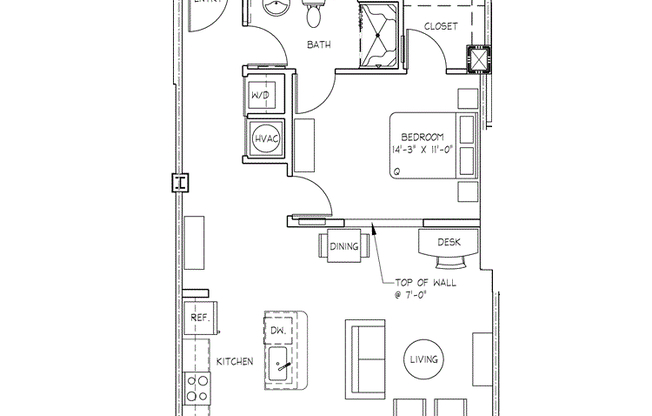 1 bed, 1 bath, 914 sqft, $1,438